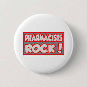 Chapa Redonda De 5 Cm ¡Los farmacéuticos rockean!