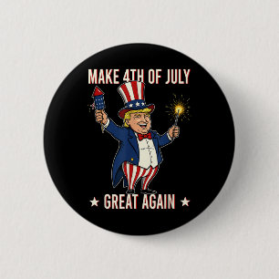 Chapa Redonda De 5 Cm Los fuegos artificiales De Donald Trump Hacen Que 