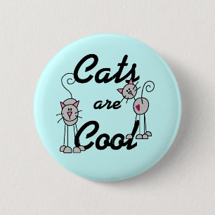 Chapa Redonda De 5 Cm Los gatos son camisetas y regalos frescos