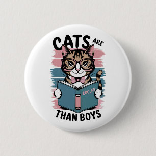Chapa Redonda De 5 Cm Los gatos son más fríos que los niños