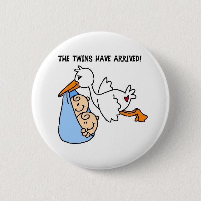 Chapa Redonda De 5 Cm Los gemelos han llegado (Anverso)