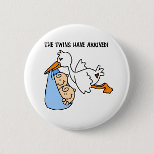 Chapa Redonda De 5 Cm Los gemelos han llegado