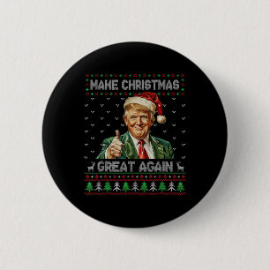 Chapa Redonda De 5 Cm Los graciosos camisas de Trump Navidades hacen que