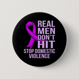 Chapa Redonda De 5 Cm Los hombres de verdad no terminan con la violencia