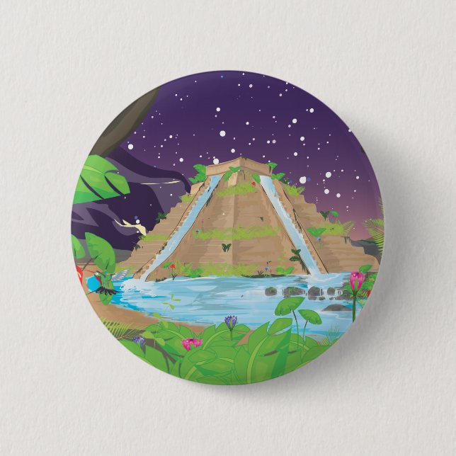 Chapa Redonda De 5 Cm Los jardines colgantes de Babilonia (Anverso)