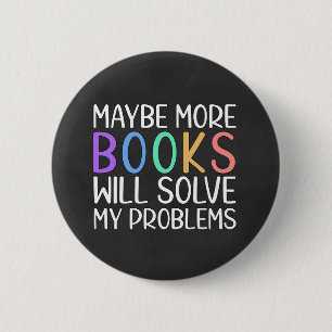 Chapa Redonda De 5 Cm Los libros resuelven problemas