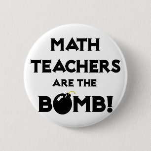 Chapa Redonda De 5 Cm ¡Los Maestros De Las Matemáticas Son La Bomba!