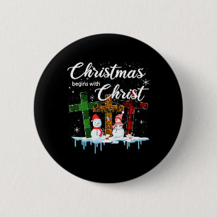 Chapa Redonda De 5 Cm Los navidades comienzan con los regalos de Navidad