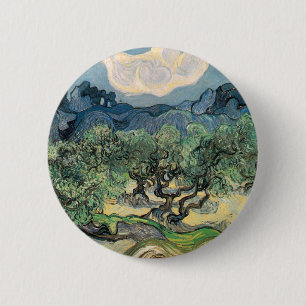 Chapa Redonda De 5 Cm los olivos,1889, Vincent van Gogh