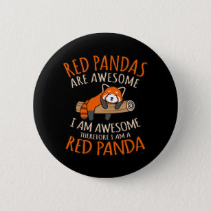 Chapa Redonda De 5 Cm Los Pandas Rojos Son Increíblemente Mascotas Anima