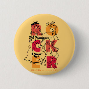 Chapa Redonda De 5 Cm Los Picapiedra   ROCKER