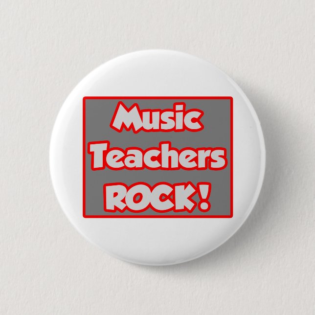 Chapa Redonda De 5 Cm ¡Los profesores de música rock! (Anverso)