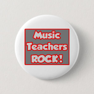 Chapa Redonda De 5 Cm ¡Los profesores de música rock!