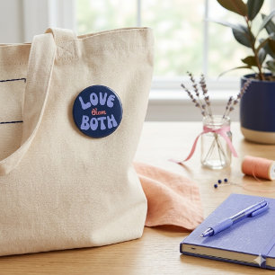 Chapa Redonda De 5 Cm Los retro aman ambos diseños de texto