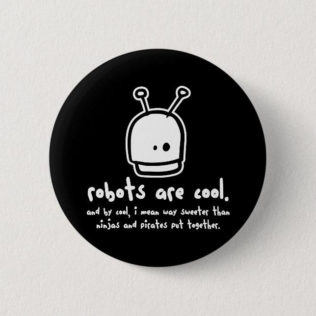 Chapa Redonda De 5 Cm los robots son geniales2 (Anverso)