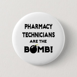 Chapa Redonda De 5 Cm ¡Los Técnicos Farmacéuticos Son La Bomba!