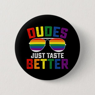 Chapa Redonda De 5 Cm Los Tipos Saben Mejor Divertido Gay Orgullo LGBT