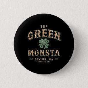 Chapa Redonda De 5 Cm Los trajes verdes de Monsta St Patricks Day Boston