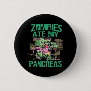 Chapa Redonda De 5 Cm Los zombies se comieron mi páncreas Conciencia de