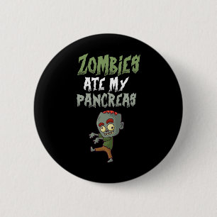 Chapa Redonda De 5 Cm Los Zombies Se Comieron Mi Páncreas T1d Chica Con