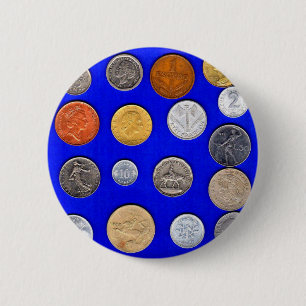 Chapa Redonda De 5 Cm lotería monedas extranjeras antiguas