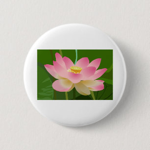 Chapa Redonda De 5 Cm Lotus Flower Plant Petals Pink Flower Water Lily