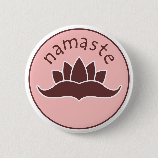 Chapa Redonda De 5 Cm Lotus Namaste (Anverso)