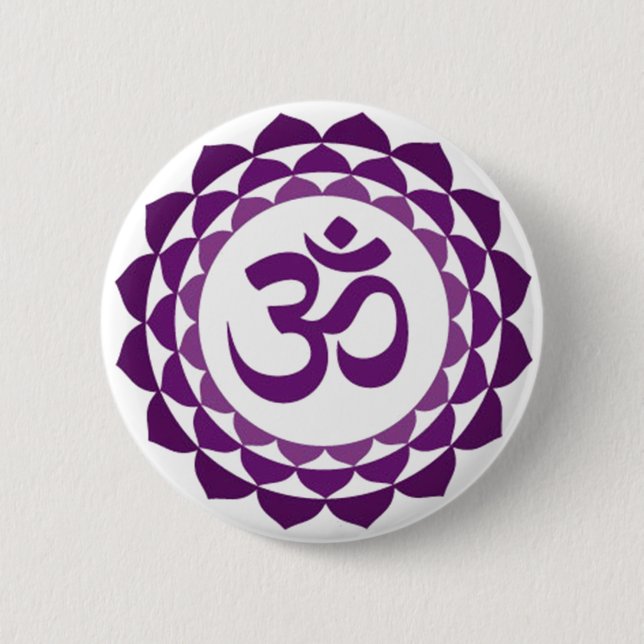 Chapa Redonda De 5 Cm Lotus ohm button (Anverso)