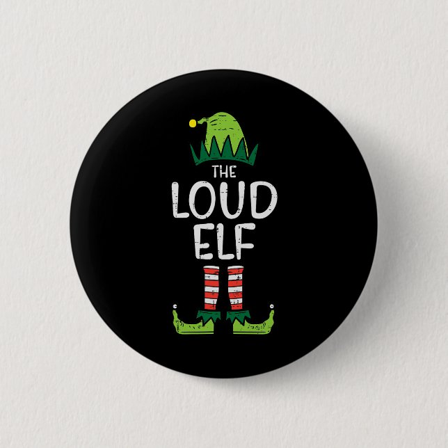 Chapa Redonda De 5 Cm Loud Elf Xmas Matando Navidades Para Niños Familia (Anverso)