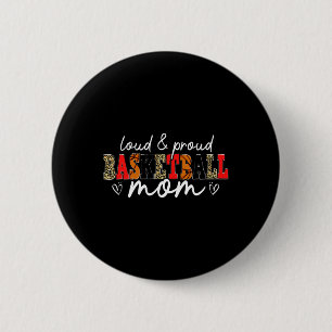 Chapa Redonda De 5 Cm Loud Orgulloso Bysketbyll Mom Leopard Mama Mothe