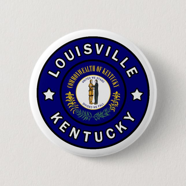 Chapa Redonda De 5 Cm Louisville Kentucky (Anverso)
