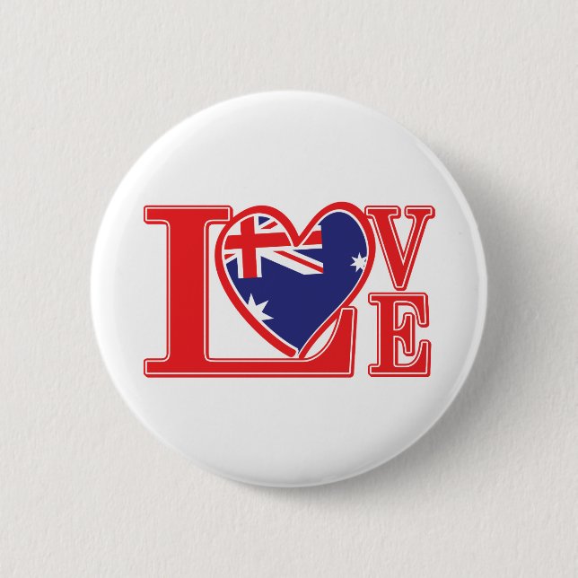 Chapa Redonda De 5 Cm Love-Australia (Anverso)