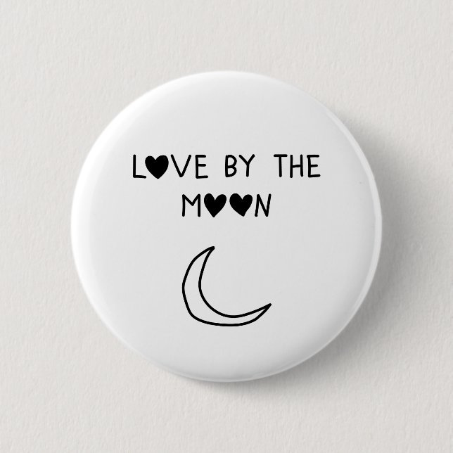 Chapa Redonda De 5 Cm Love By the moon (Anverso)