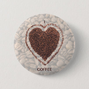 Chapa Redonda De 5 Cm Love Coffee