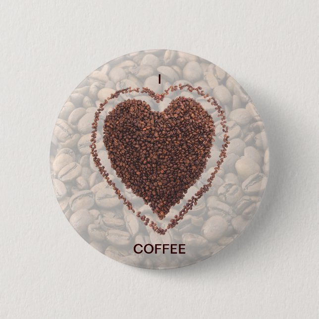 Chapa Redonda De 5 Cm Love Coffee (Anverso)