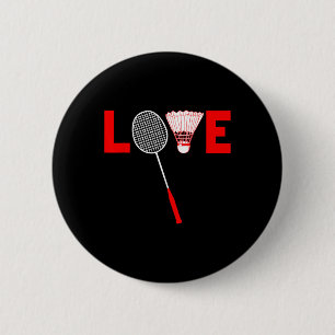 Chapa Redonda De 5 Cm Love Dminton Retro Dminton Lover Present