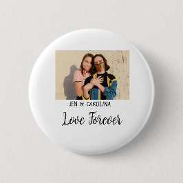 Chapa Redonda De 5 Cm Love Forever LGbtq pareja orgullo agregar nombre d