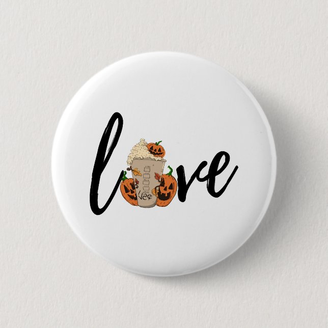 Chapa Redonda De 5 Cm Love Halloween (Anverso)
