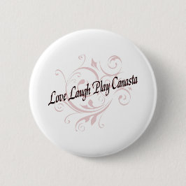 Chapa Redonda De 5 Cm Love Laugh Play Canasta Red