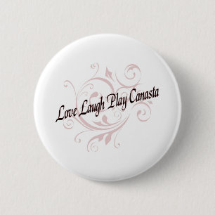 Chapa Redonda De 5 Cm Love Laugh Play Canasta Red