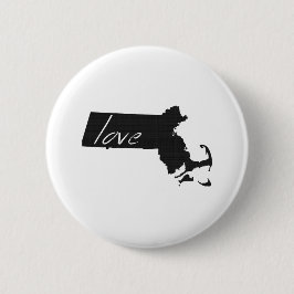 Chapa Redonda De 5 Cm Love Massachusetts