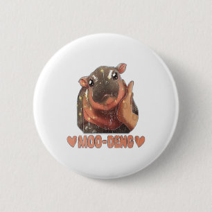 Chapa Redonda De 5 Cm Love Moo Deng T-Shirt