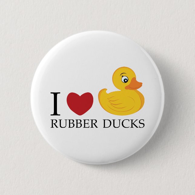 Chapa Redonda De 5 Cm Love Rubber Ducks (Anverso)