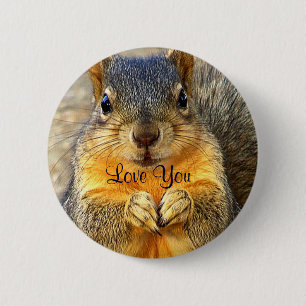Chapa Redonda De 5 Cm Love Squirrel