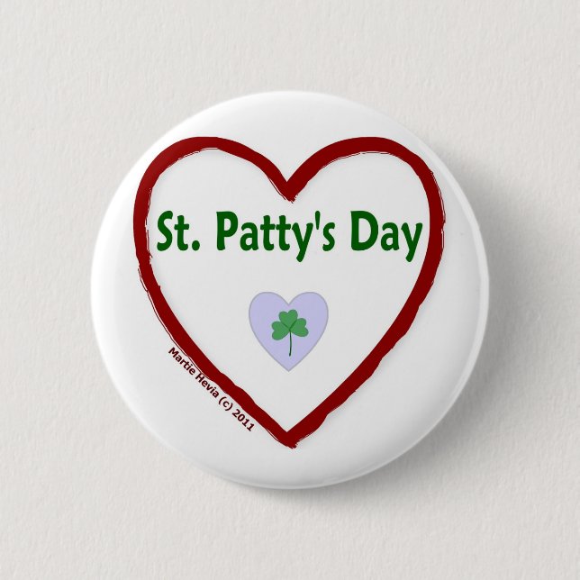 Chapa Redonda De 5 Cm Love St. Patty's Day (Anverso)