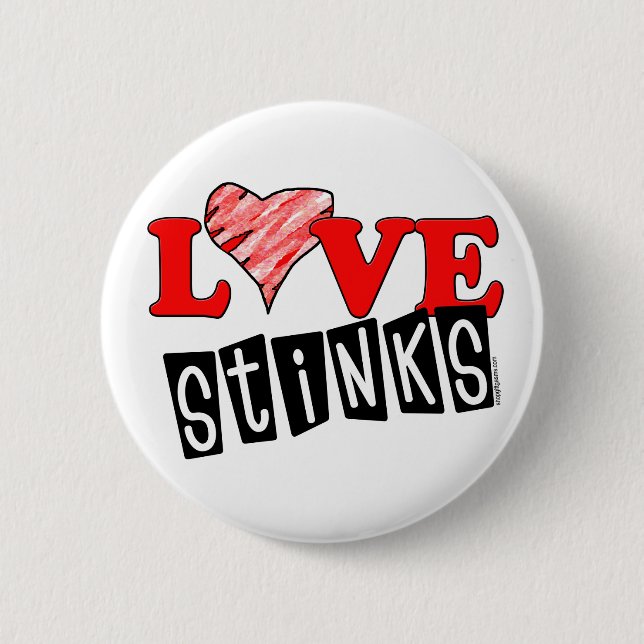 Chapa Redonda De 5 Cm Love Stinks (Anverso)