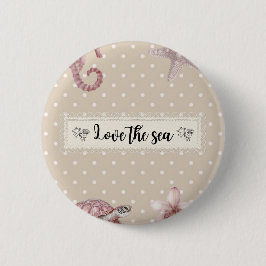 Chapa Redonda De 5 Cm Love the Sea