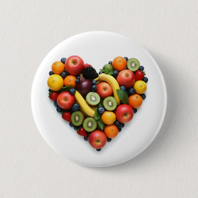 Chapa Redonda De 5 Cm Love Vegan (Anverso)