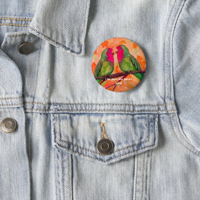 Chapa Redonda De 5 Cm lovebirds (In situ)