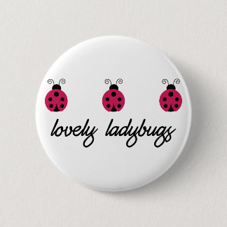 Chapa Redonda De 5 Cm Lovely Ladybugs